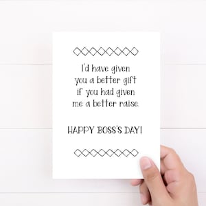 Boss Card, Funny Boss&#39;s Day, Gag Gift for Bosses Appreciation Day