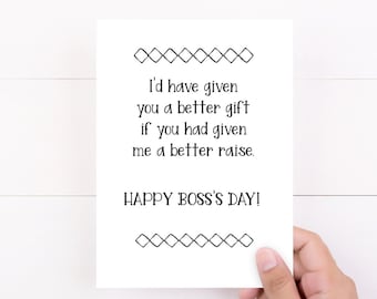 Boss Card, Funny Boss's Day, Gag Gift for Bosses Appreciation Day
