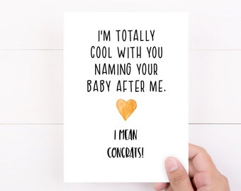 Congratulations Baby Card, Funny Baby Greeting Card, New Parents Gift, Baby Shower Card, New Baby Card