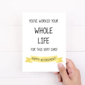 Happy Retirement Card, Funny Cards, Retirement Gift