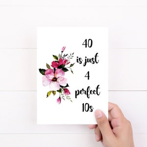 40th Birthday Card, Funny Fortieth Adult Birthday Card, Womens 40th, Aging Humor Gift idea