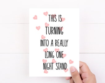 Funny Anniversary Card, Valentine&#39;s Day, One Year Dating Card for boyfriend, girlfriend