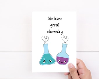 Funny Chemistry Pun Cards, I Love You Card