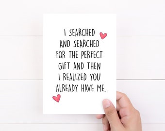 Carte d'anniversaire drôle, carte de Saint-Valentin, carte pour femme, carte pour mari