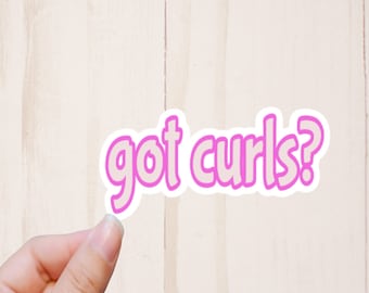 Curly Hair Stickers, got curls?, Natural Hair sticker, Laptop Water Bottle Stickers, Cool Stickers