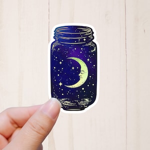 Moon Sticker, Night Sky, Aesthetic Stickers