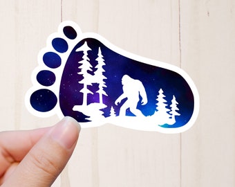 Bigfoot Sticker, Sasquatch Sticker, Trippy Stickers