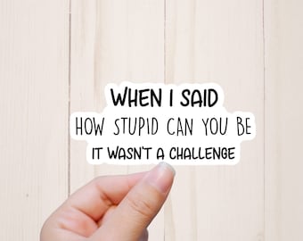 Snarky Sticker, Funny Sarcastic Laptop Sticker, Quote Sticker