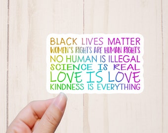 In This House Sticker, Kindness Social Justice Stickers