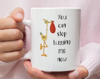 Funny Pregnancy Reveal Coffee Mug, Pregnancy Announcement for Parents, Grandparents, Single Parent Announcement, Single Mom to Be Mug