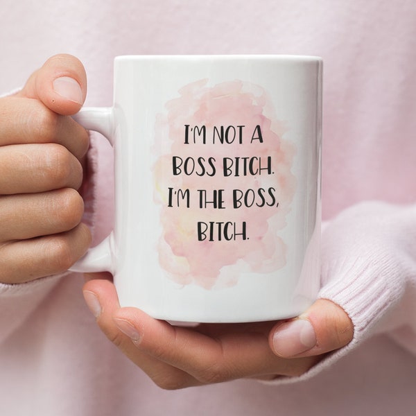 Boss Bitch Coffee Mug, Girl Boss Lady Gift, Personalized Name Mug