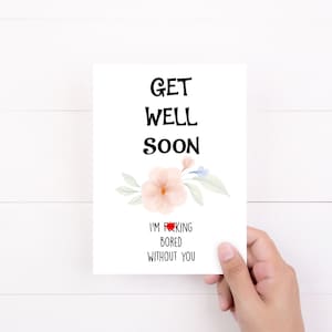 Funny Get Well Soon Card, Mature Adult Humor