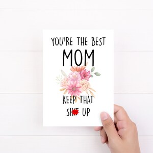 Funny Mother's Day Card, Mom Birthday Card, Mature Adult Humor