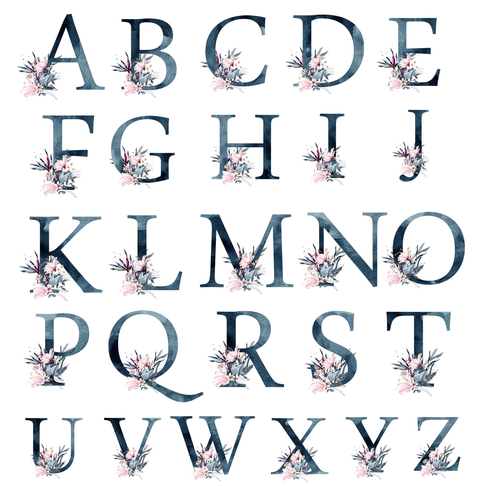 Initial Sticker Single Initial Decals Flower Initial - Etsy