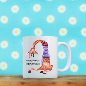 Todo es figurable, taza de jirafa, regalo de alegría, aumento de confianza para Bestie, lindas tazas de café imagen 2