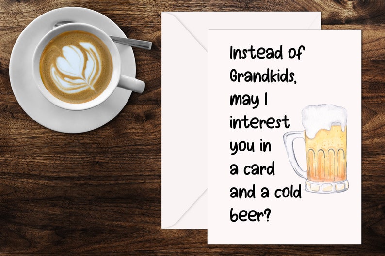 Fathers Day Cards, Instead of Grandkids, Beer Card for Dad, Funny Cards ...