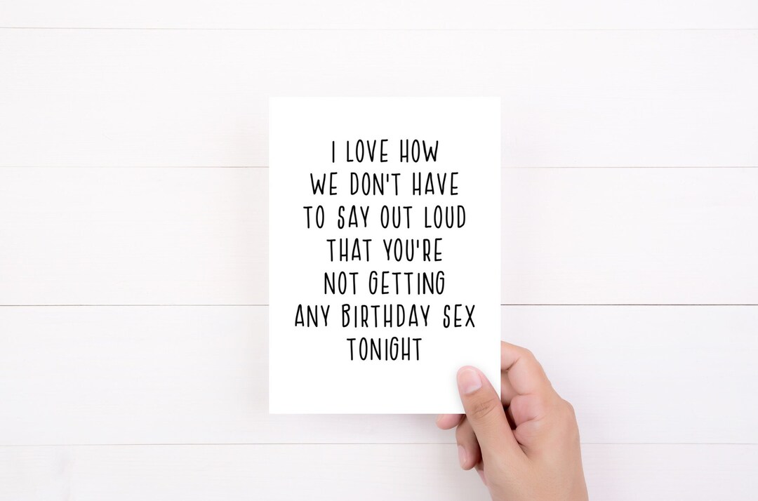 Funny Rude Birthday Card For Husband From Wife - Humorous Joke Greeting Card