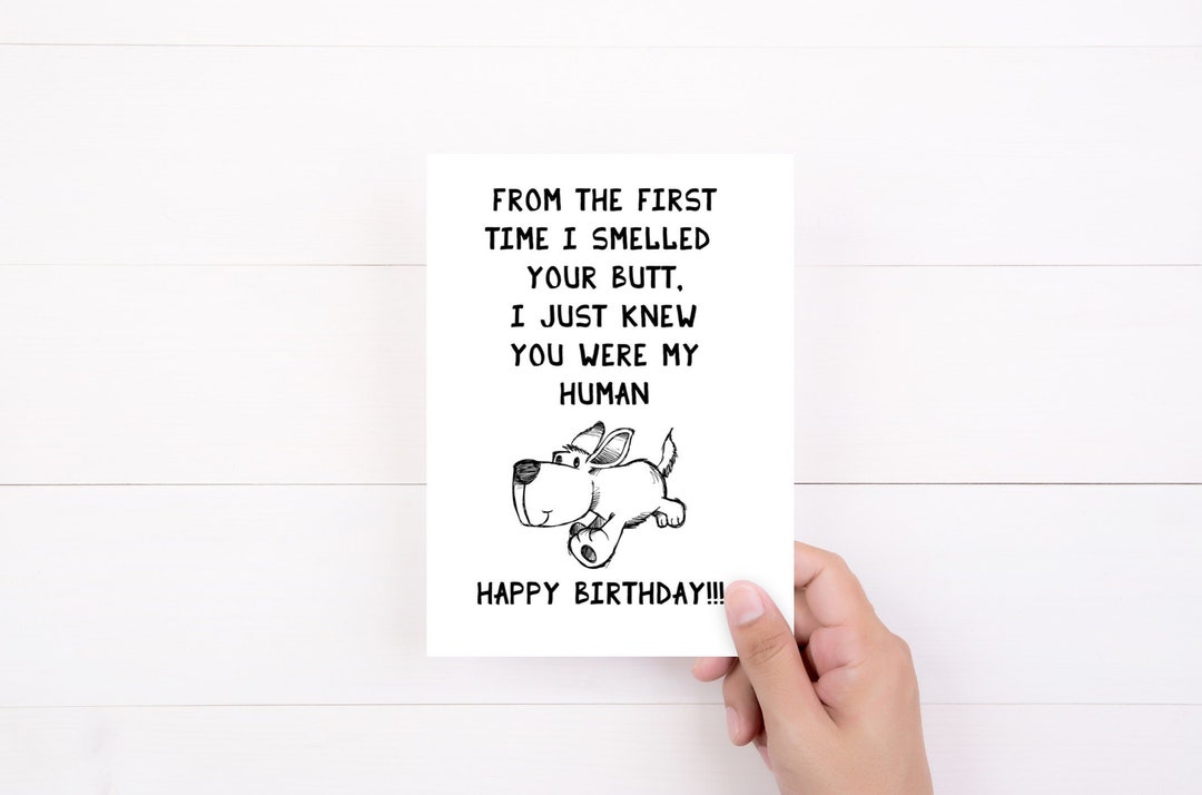 Funny Happy Birthday Card From the Dog, Dog Mom Birthday Card, Card for ...