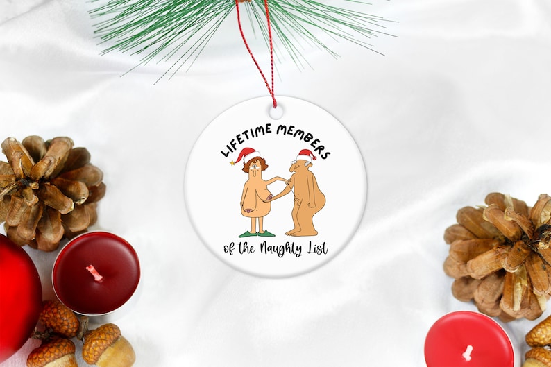 Funny Christmas Ornaments Naughty Ornaments Lifetime Members Etsy