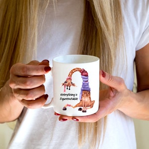 Todo es figurable, taza de jirafa, regalo de alegría, aumento de confianza para Bestie, lindas tazas de café imagen 4