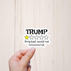 Anti Trump Sticker, Pro Democracy, FDT Merch
