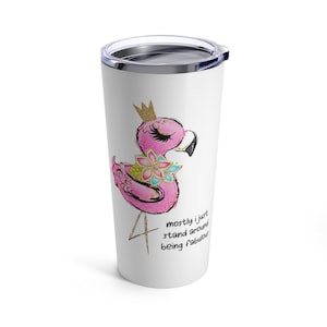 Gobelet flamant rose, gobelets rigolos, tasse de voyage isotherme 20 oz, flamant rose fabuleux