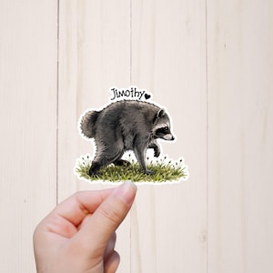 Jimothy The Raccoon Sticker, Viral Seattle Raccoon