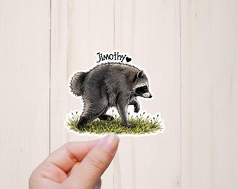 Jimothy The Raccoon Sticker, Viral Seattle Raccoon