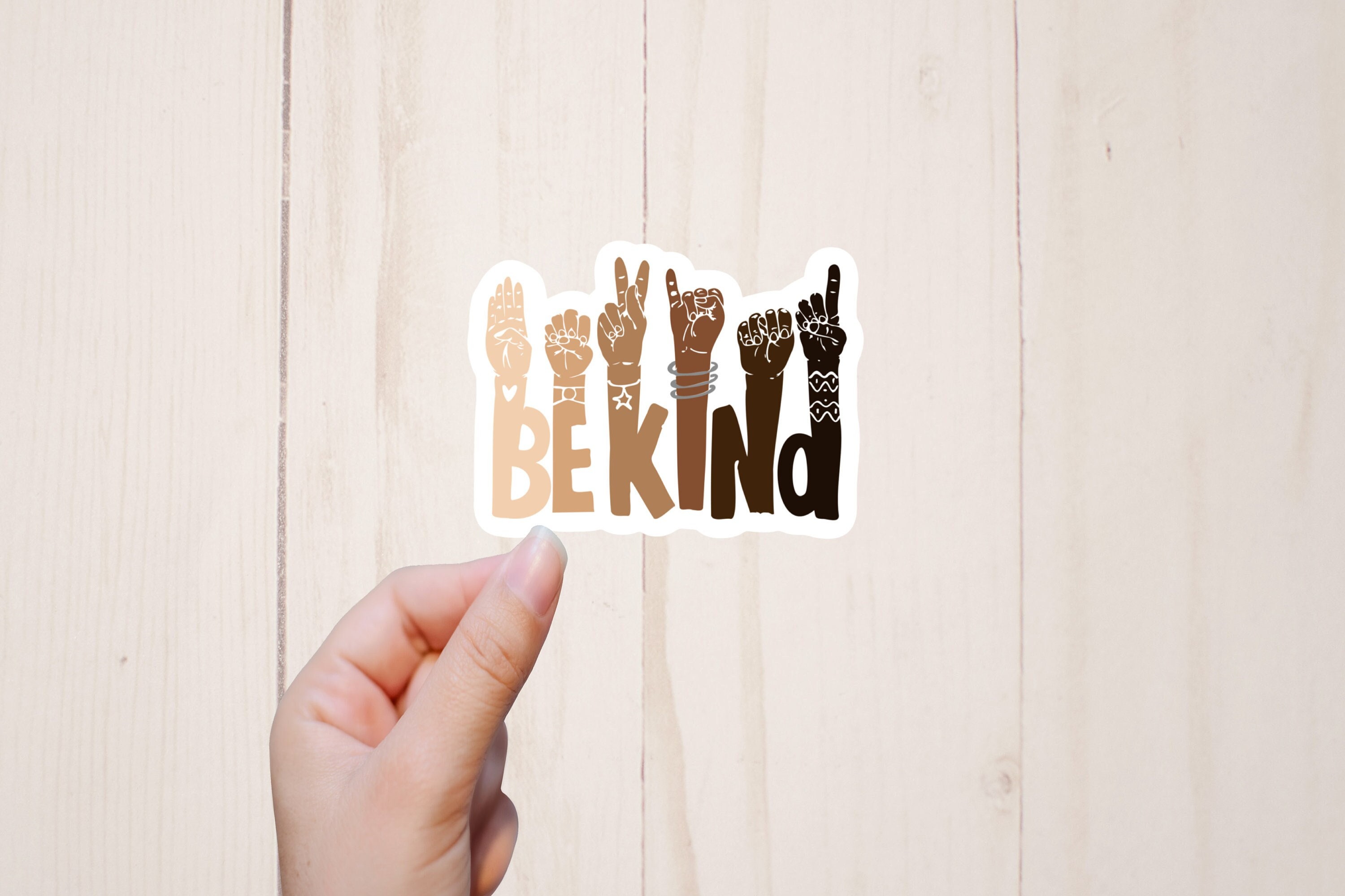 Be Kind Sign Language Sticker, Kindness Diversity Sticker - Etsy