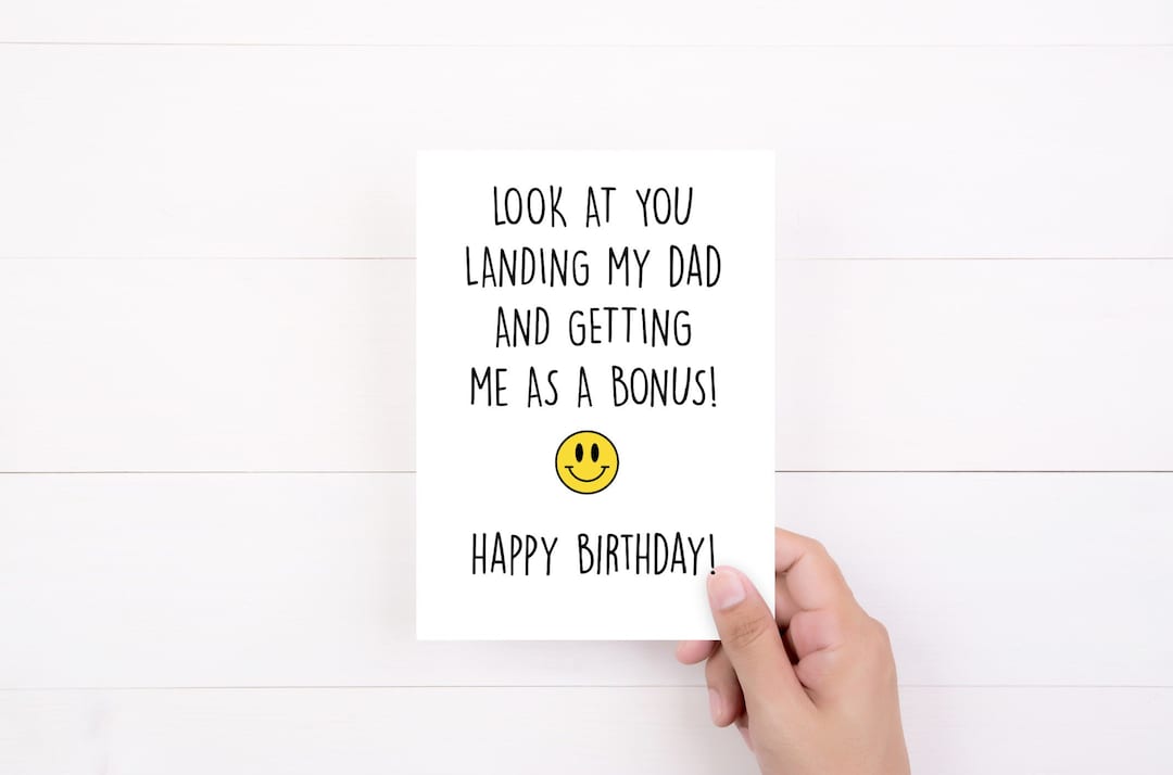 Stepmom Birthday Card, Bonus Kid, Birthday Card for Stepmother, Funny ...