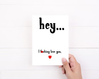 Tarjeta de "Te amo", Tarjeta sencilla, Tarjeta para mi mejor amigo, Hola, te amo, Simplemente porque sí, Maldición, Humor para adultos