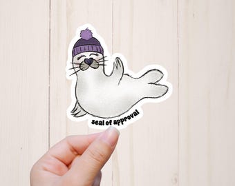 Seal Sticker, Meme Sticker, Funny Winter Animal Pun Sticker