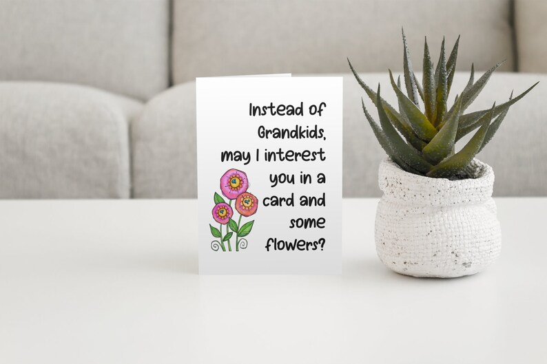 Funny Mothers Day Card, Mom Birthday Card From Daughter, Instead of ...