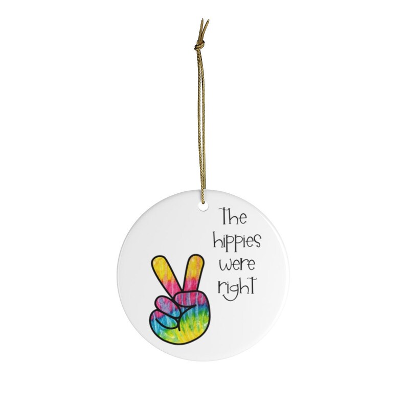 Peace Sign Gift Peace and Love Car Charm Rear View Mirror Car Accessories Hippie Tree Ornament