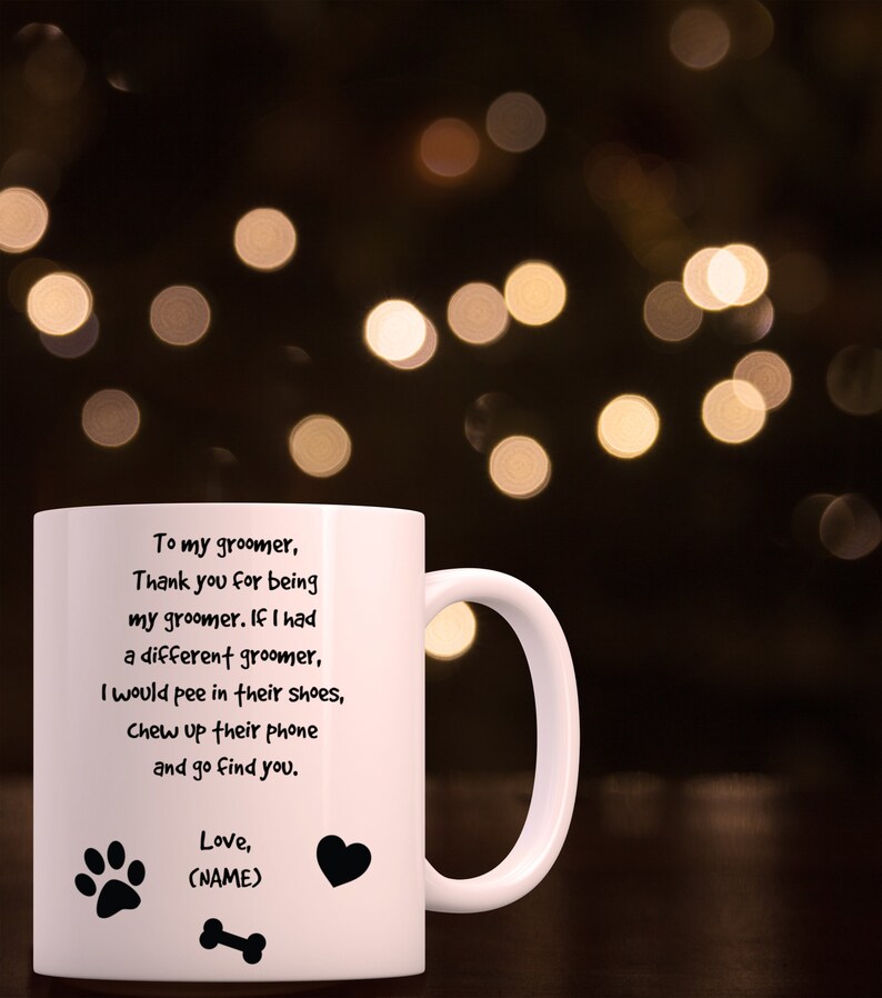 Dog Groomer Mug Personalized Gift for Groomer Custom Pet Etsy