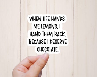 Funny Stickers, When Life Hands Me Lemons, Sassy Sarcastic Laptop Stickers