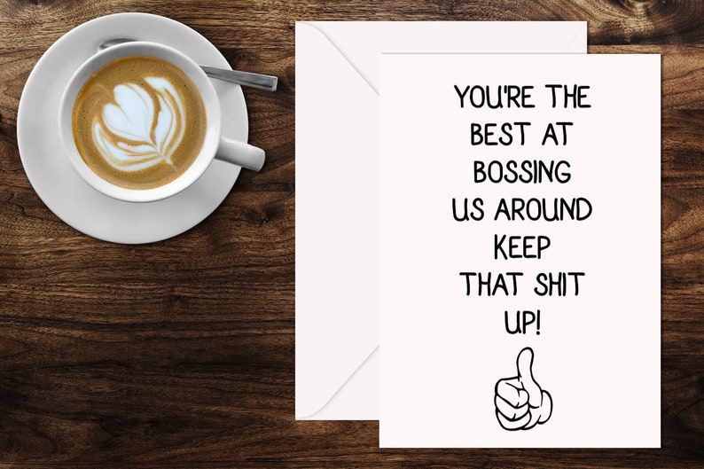 Boss Day Card Boss Birthday From Group Funny Cards Keep | Etsy
