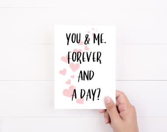 Romantic Anniversary Valentine's Day Card - You And Me