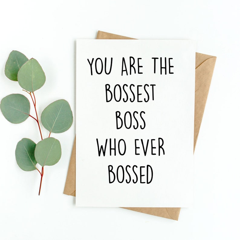 Boss Card Funny Boss Appreciation Day Card Sarcastic Cards - Etsy
