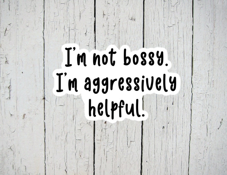 I'm Not Bossy I'm Aggressively Helpful Sticker, Sarcastic Stickers, Funny Stickers image 3