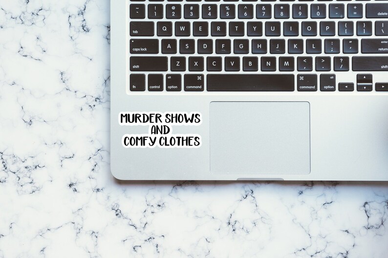 True Crime Sticker, Murder Shows and Comfy Clothes, Water Resistant Sticker, Crime Stickers Bild 6