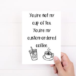Funny Coffee Love Card, Soulmate Besties Card, Anniversary Card
