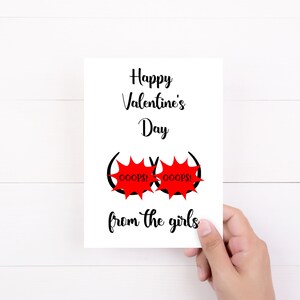 Boyfriend Valentines Day Card, Boob Greeting Card, Funny Naughty Mature Adult Humor, Lesbian Wife Card