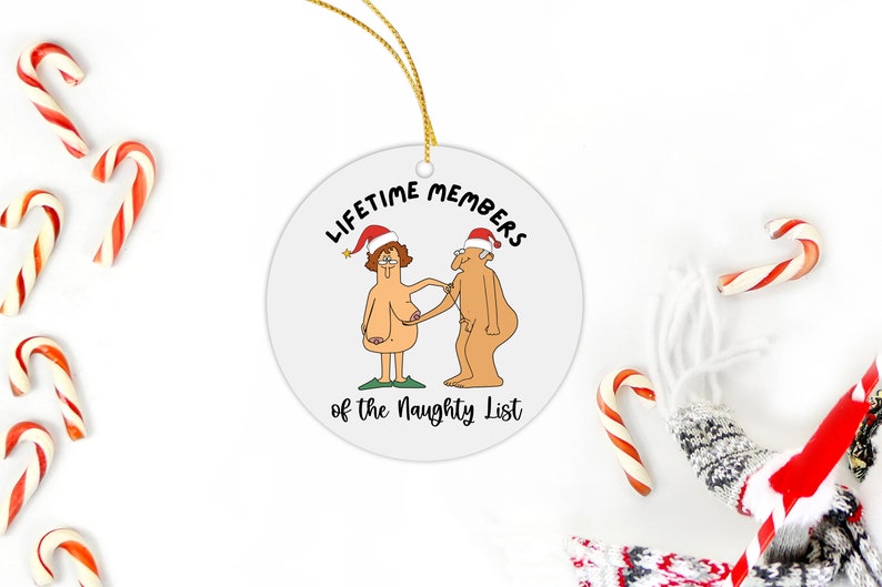 Funny Christmas Ornaments Naughty Ornaments Lifetime Members Etsy