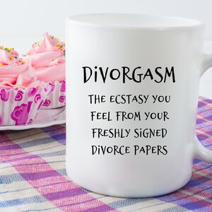 Regalo de divorcio, taza de café sarcástico para recién separados, regalo para recién divorciados imagen 9