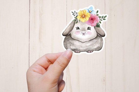 Bunny Sticker Whimsical Stickers Cool Stickers Rabbit Sticker