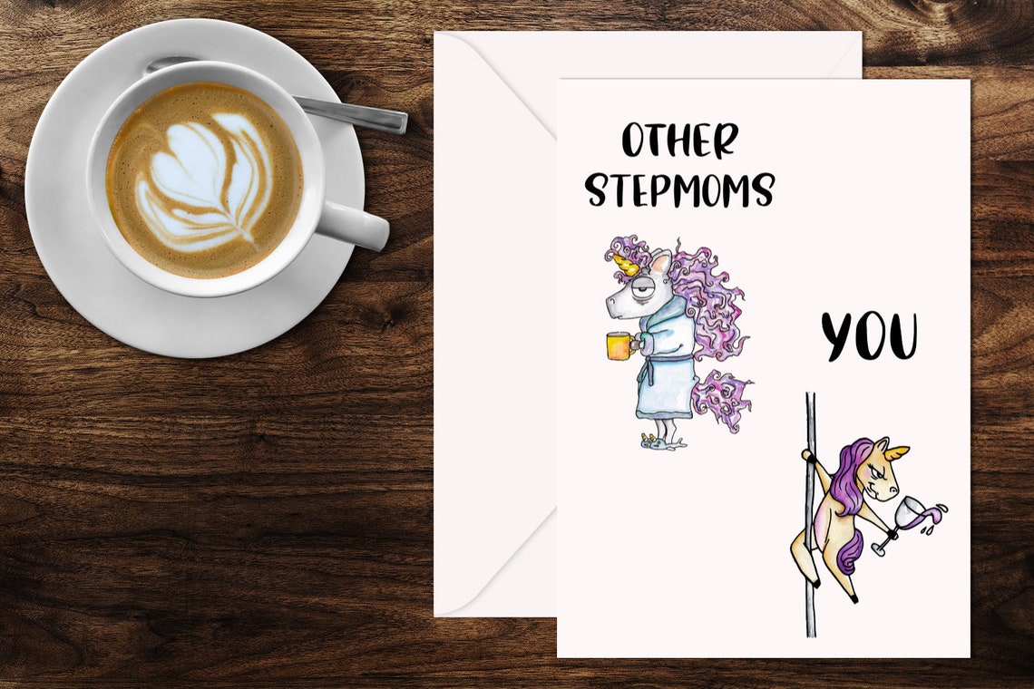 Step Mom Card Funny Birthday Card for Step Mother Bonus Mom - Etsy Canada