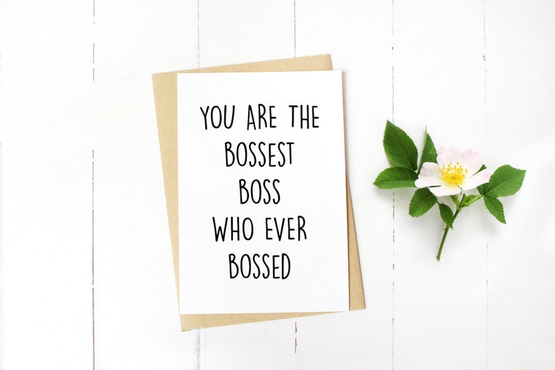 Boss Card Funny Boss Appreciation Day Card Sarcastic Cards - Etsy