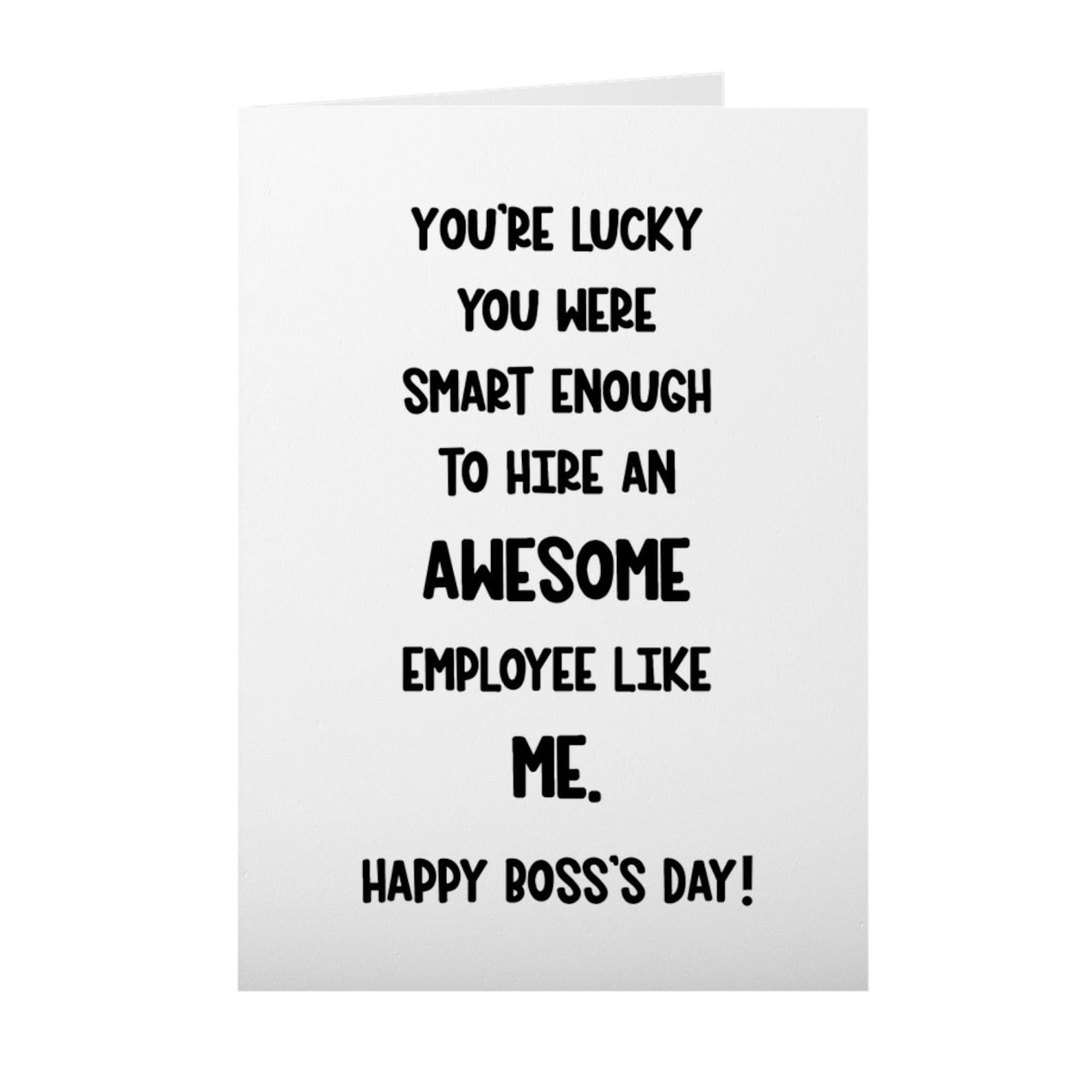 Boss Card Funny Boss's Day Funny Boss Appreciation Day | Etsy