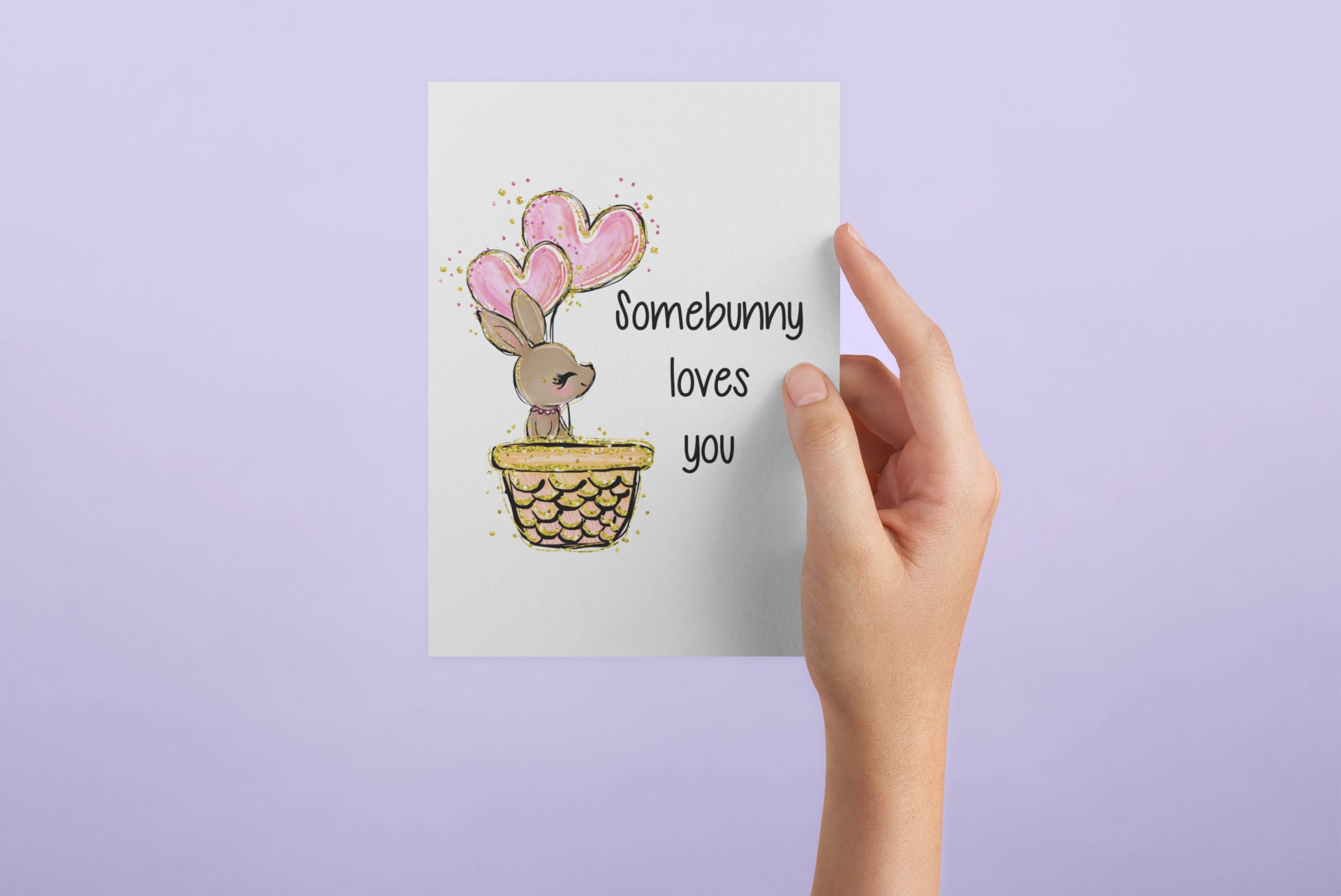 We Love You Rabbit Somebunny Loves You Card, Bunny Rabbit I Love You Greeting Card, Bunny ...